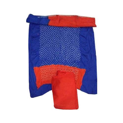 Fancy Blue Bandhani Dress For Ladies