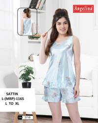 Fancy Top Shorts Night Suit For Ladies