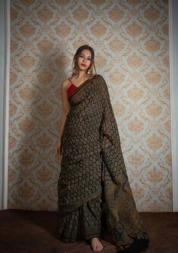 Ajrakh Cotton Saree