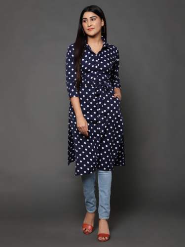 Beautiful Polka Dot Western Dress