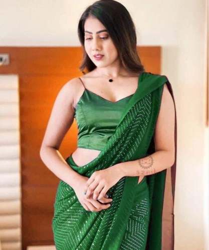 Georgette Sequence Work Saree 