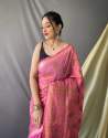 Linen Silk Saree thumb 1