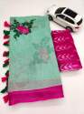 Silver Jari Patta  Saree thumb 3
