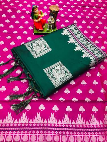 Silver Zari  Saree
