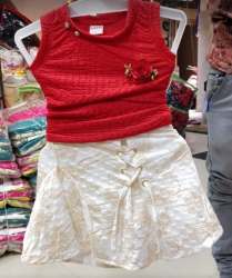 Fancy Red Kids Frock At Wholesale Price