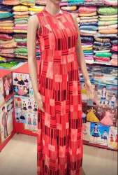 Fancy Sleeveless Long Printed Kurti