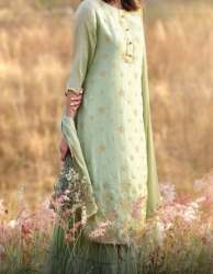 Fancy Light Green Kurti Palazzo Set For Women