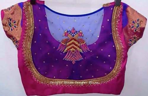 Hand Work Stylish Readymade Blouse Piece by Shree Collection Boutique