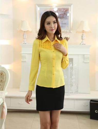 Casual Yellow Ladies Shirt 