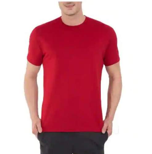 Mens Plain Red T shirt At Wholesale by New Srinivas Cloth Stores