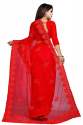 DESIGNER Women Net Saree With Blouse Piece thumb 3