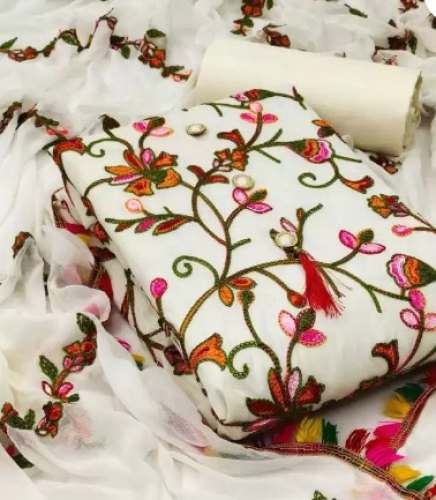 Embroidered Cotton Salwar Suit Material 
