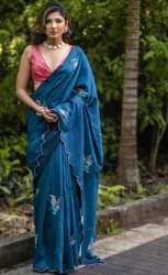  EXCLUSIVE MIDNIGHT SATIN SAREE