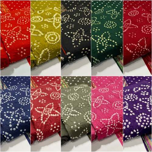 Ladies Printed Bandhani Cotton Unstitched Suit