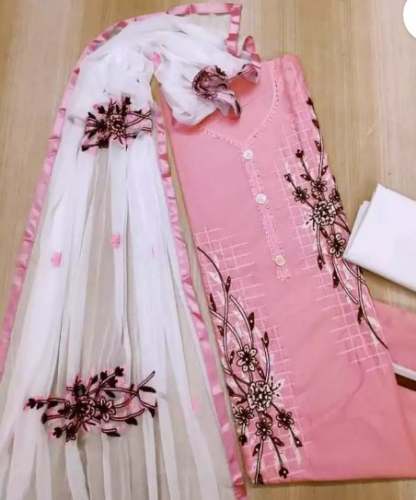 Latest Fancy Embroidery Unstitched Dress Material at Rs.393 Piece in junagadh offer by Kalash Print