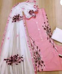 Latest Fancy Embroidery Unstitched Dress Material 