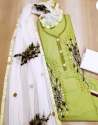 Latest Fancy Embroidery Unstitched Dress Material  thumb 2