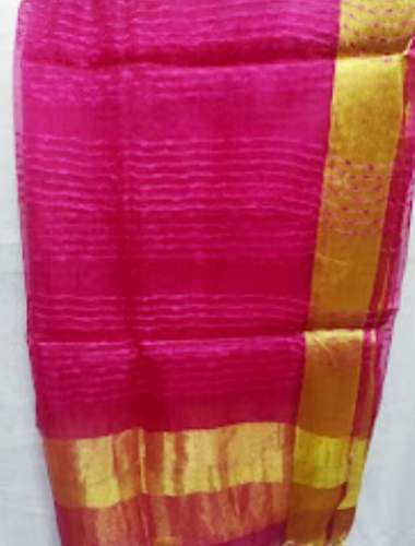 Pretty Pink Handloom Silk Dupatta  by Dhanvi Collection