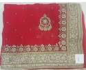 red-stone-work-saree-for-wedding-functions