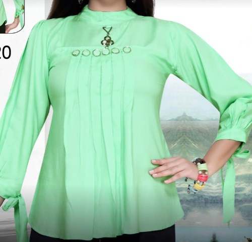 Get Mint Green Western Top At Wholesale by Tuba Collection