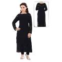 Long Plain Black Stylish Kurti 