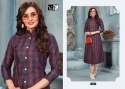 Formal Wear Checks Pattern Cotton Kurti  thumb 1