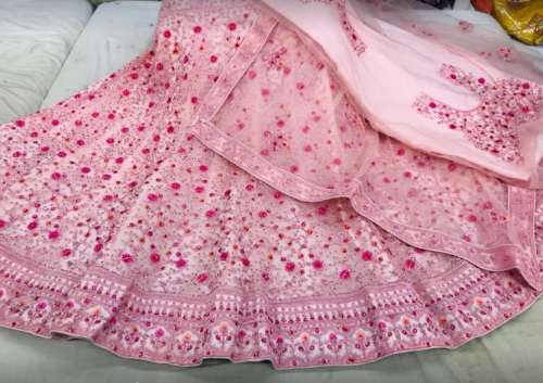 Fancy Pink Embroidery Lehenga Choli At Wholesale by Royal Selection