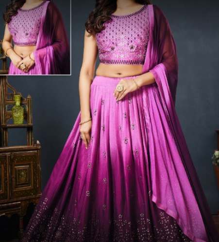 Latest Fancy shaded lehenga choli at wholesale by Parivaara