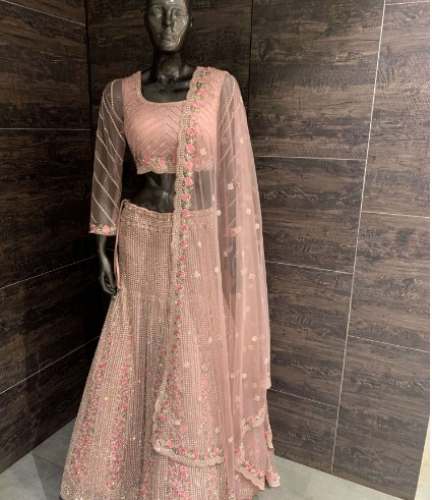 Buy Pink Lehenga Choli At Wholesale by Manmandir House