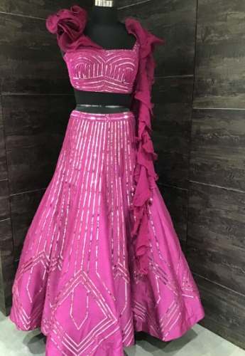 Buy Purple Lehenga Choli With Work At Wholesale by Manmandir House