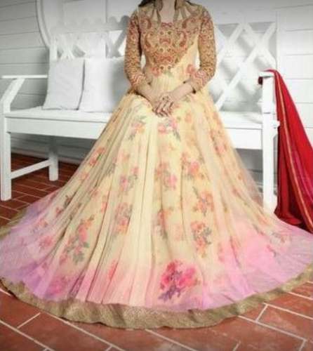 Buy Fancy Georgette Long Gown At Wholesale by Siya Fashion Studio