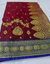 Embroidery Banarasi Satin Silk Saree For Women thumb 1
