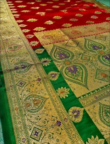 New Collection Linen Banarasi Silk Saree by Tarique Handloom Saree