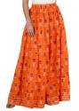 women cotton printed skirts (orange) thumb 2