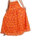 women cotton printed skirts (orange) thumb 3