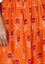 women cotton printed skirts (orange) thumb 4