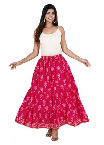 women cotton printed skirts (rani) by Tanu Creations