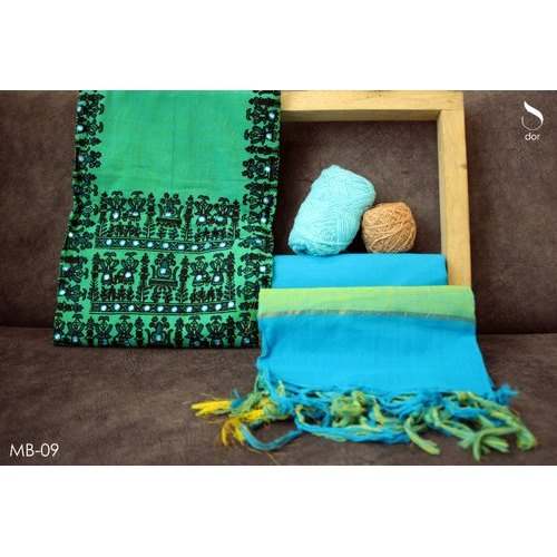 Fancy Green Handloom Madhubani Saree For Women