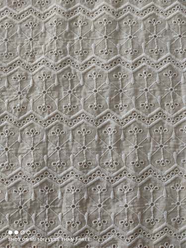 Cotton Borer Schiffli Fabric