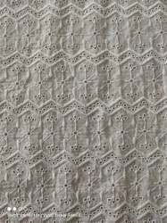 Cotton Borer Schiffli Fabric