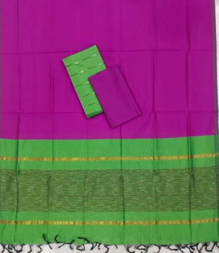 Pochampally Cotton Dress Material For Women by S H Handloom