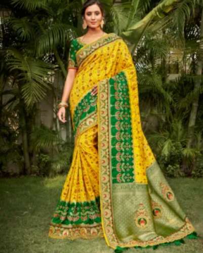 Ladies Party Wear Silk Saree by Pooja Sarees