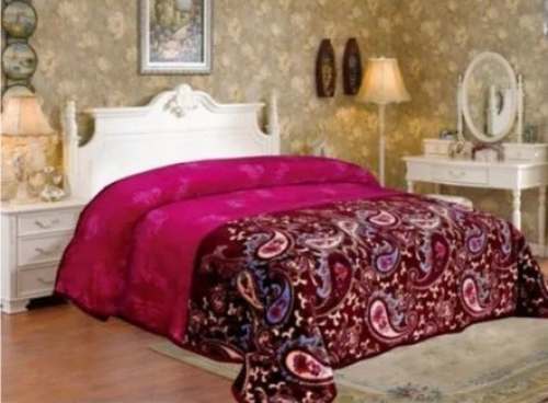 Multicolor Color Designer Double Bed Mink Blanket by Anmol Texo Fab