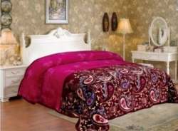 Multicolor Color Designer Double Bed Mink Blanket