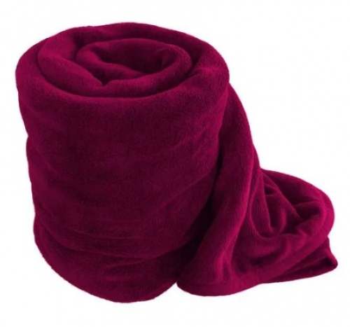 Red Color Designer Woolen Blanket by Anmol Texo Fab