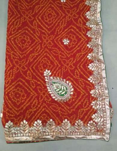 New Collection Jaipuri Gota Patti Saree For Women by Rashi Creations