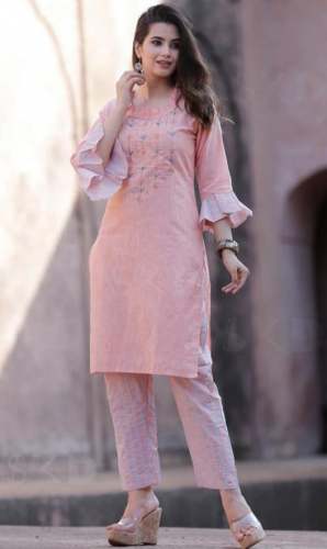 New Collection Like Pink Kurti Pant Set by Rashi Creations