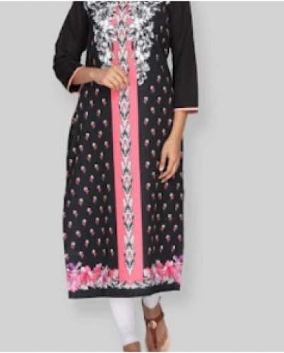 Ladies Rayon Straight Kurti by Santhi Garments