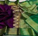 New Banarasi Satin Silk Saree For Women thumb 1