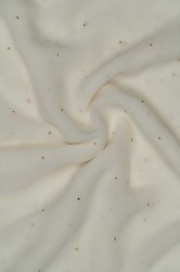 Pure georgette Dyeable Fabric with Hand Mukaish